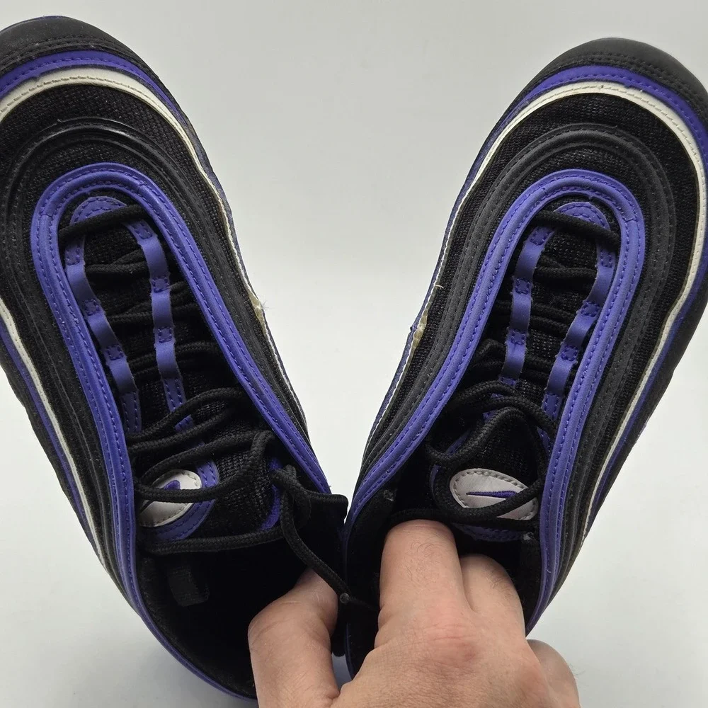 Nike Air VaporMax 97 Shoes Youth Size 4.5Y Black Purple Striped BV1153-001